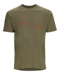 Trout Outline T-Shirt Military Heather XL