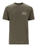 Simms Circle Lockup T-Shirt Military Heather S